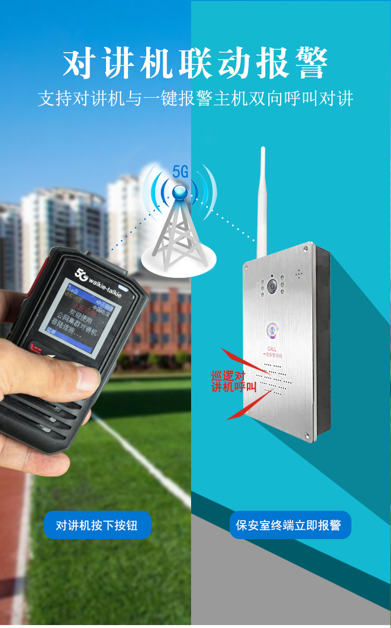 5G對(duì)講機(jī)校園一鍵報(bào)警聯(lián)動(dòng)對(duì)講機(jī)